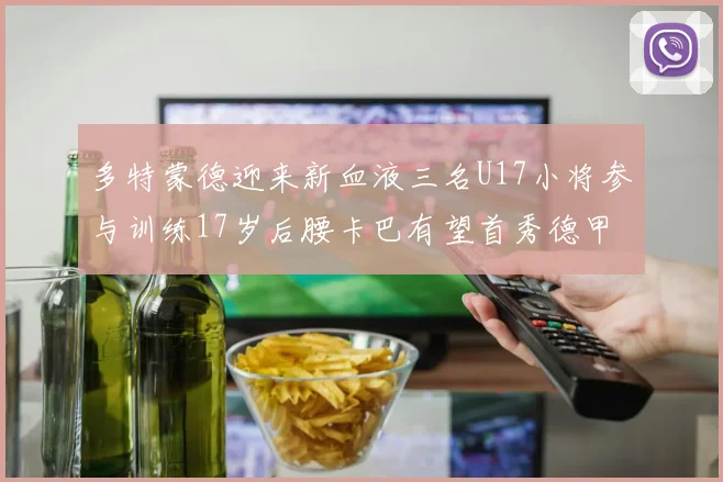 多特蒙德迎来新血液三名U17小将参与训练17岁后腰卡巴有望首秀德甲